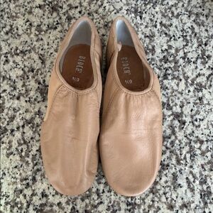 Girls Tan, Leather Slip-On Shoes